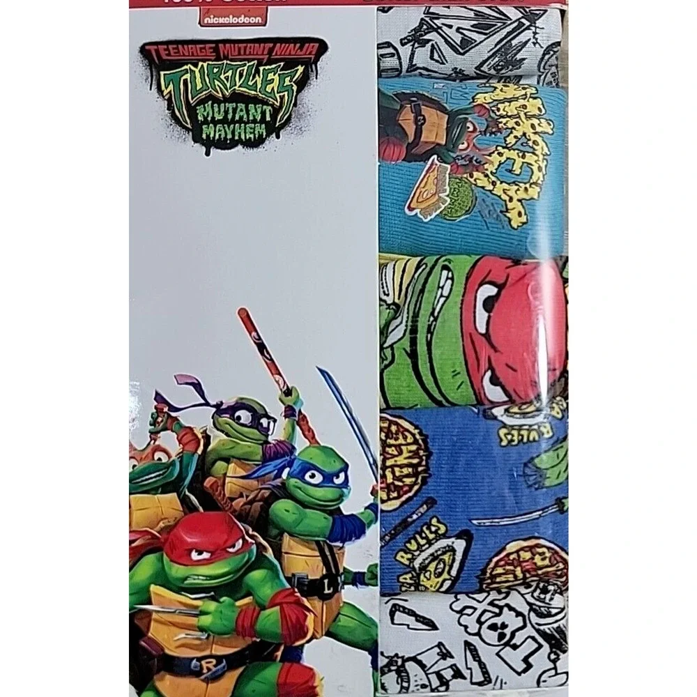 NEW Teenage Mutant Ninja Turtles 5-Pack Boys'‎ 100% Cotton Briefs Size 6